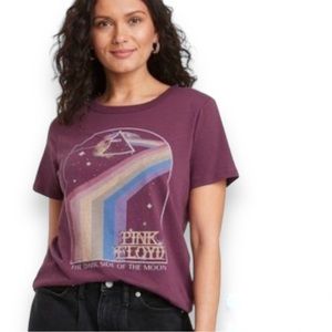 Pink Floyd “The Dark Side of the Moon” Maroon Graphic Band Tee T-Shirt M